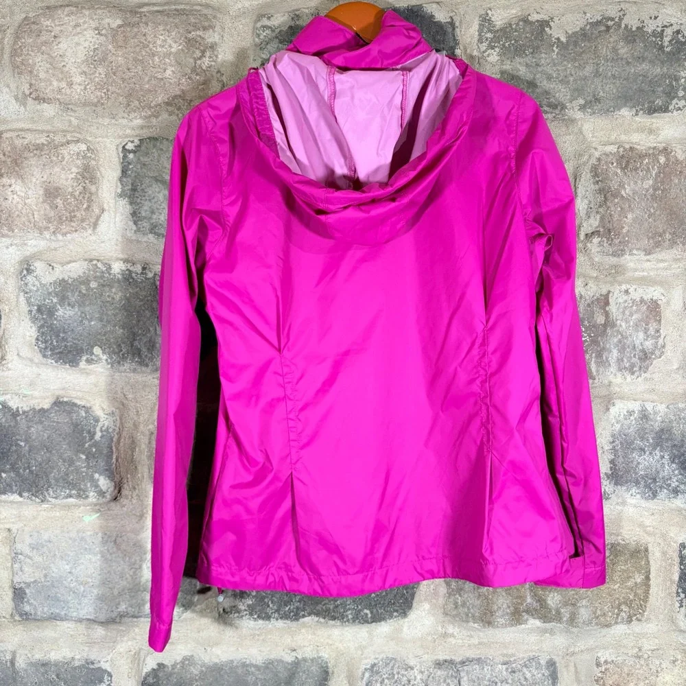 Columbia Women's Pink Full Zip Hooded‎ Lightweight Rain Jacket Size Medium